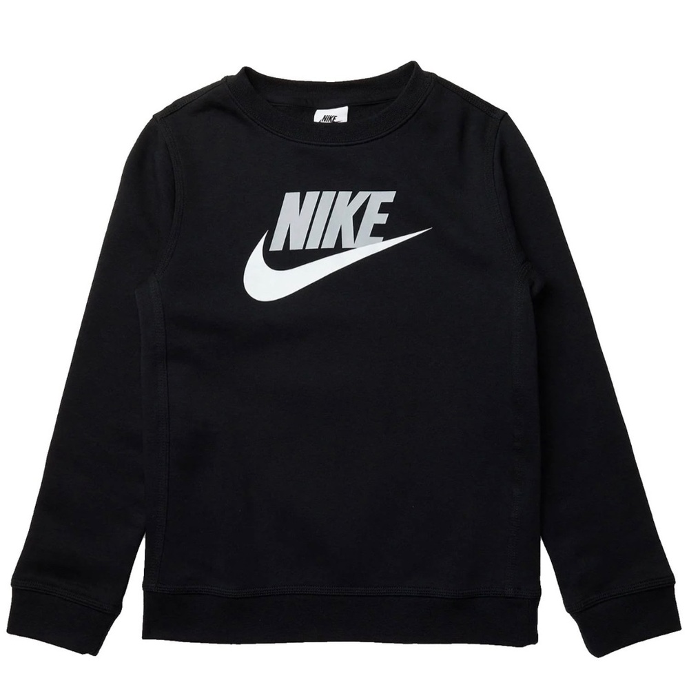 Kids size Large crewneck Nike sweatshirt.  Color is black. - Picture 3 of 3